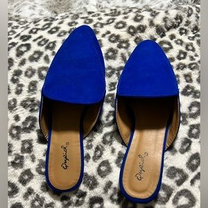 Blue mules size 5.5